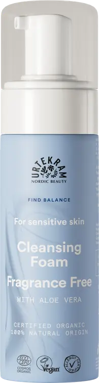 URTEKRAM Fragrance Free Hellävarainen Kasvojenpuhdistusvaahto 150ml