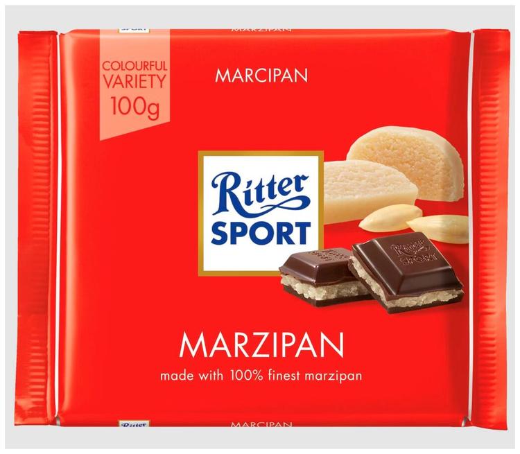 Ritter Sport tume šokolaad martsipanitäidisega 100g