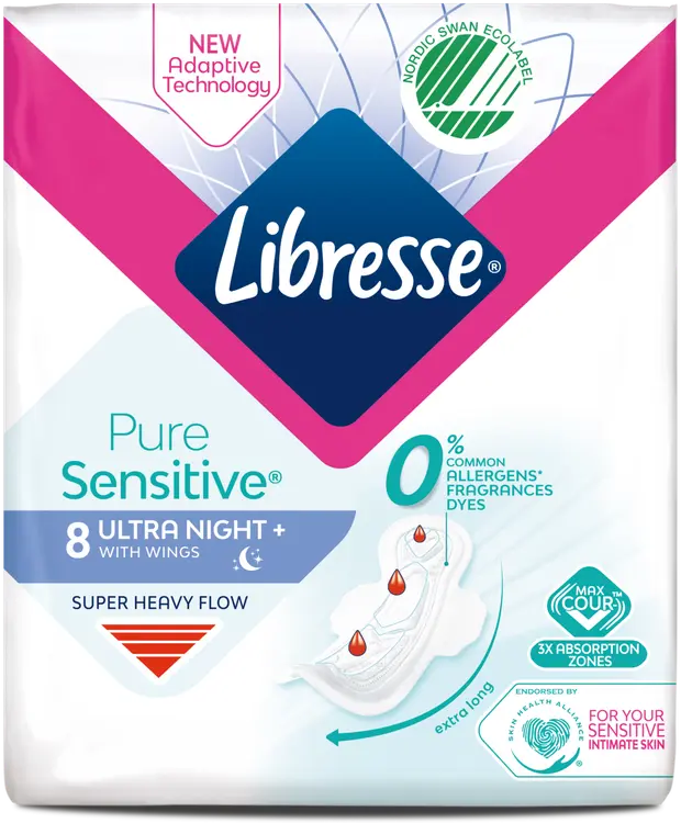 LIBRESSE UltraNight+ PureSens 8 yöside