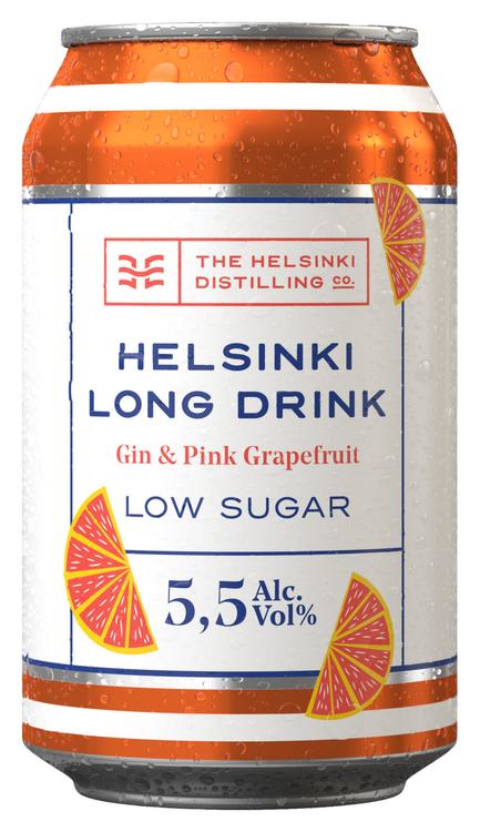 Helsinki Long Drink Gin & Pink Grapefruit Low Sugar 5,5% 0,33 l tlk