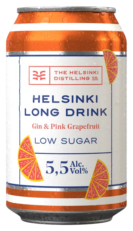Helsinki Long Drink Gin & Pink Grapefruit Low Sugar 5,5% 0,33 l tlk