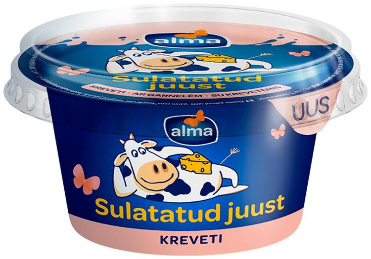 Alma sulatatud juust krevetiga, 200g