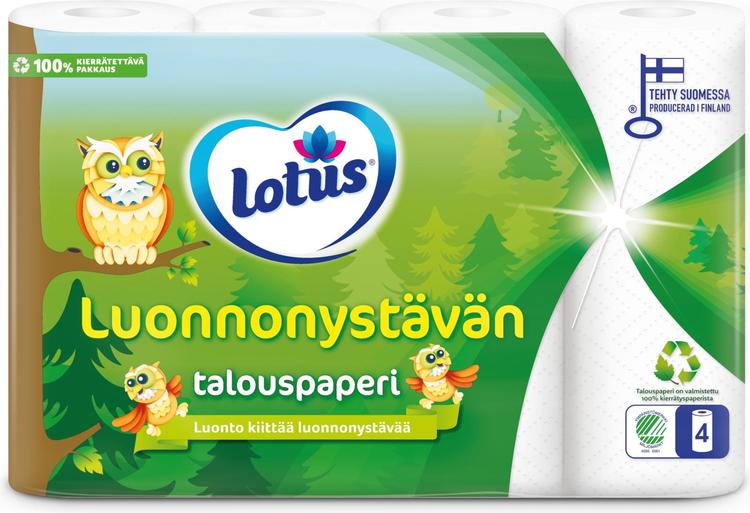 LOTUS Luonnonystävän Talouspaperi 4 rll