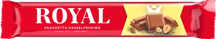 Royal Paahdettu Hasselpähkinä suklaapatukka 45g