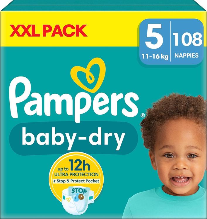 Pampers BabyDry S5 11-16kg 108kpl vaippa