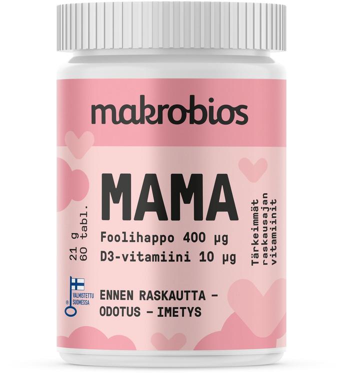 Makrobios Mama Foolihappo + D-vitamiini 60 tabl