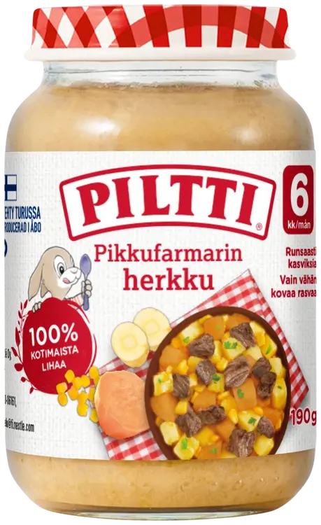 Piltti 190g Pikkufarmarin herkku lastenateria 6kk