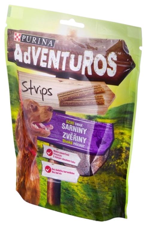 Purina Adventuros närimispulgad Strips hirv 90g