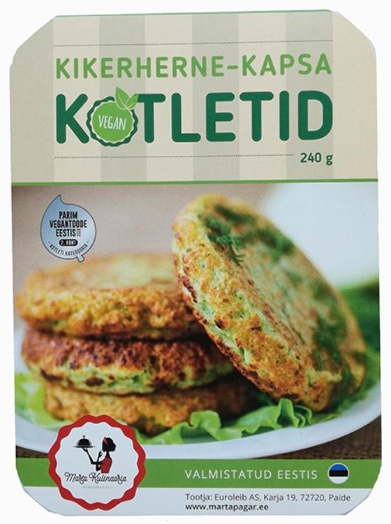 Kikerherne-kapsa kotletid 240 g Vegan