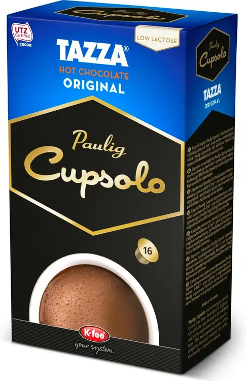 Paulig Cupsolo Tazza UTZ 16 kpl kaakaojuomajauhe, vähälaktoosinen