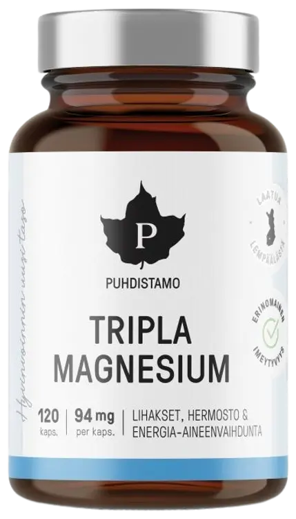 Puhdistamo Tripla Magnesium 120 kapselia