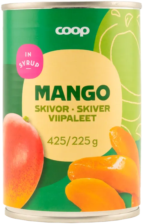 Coop mangoviipaleet sokeriliemessä 425/225 g