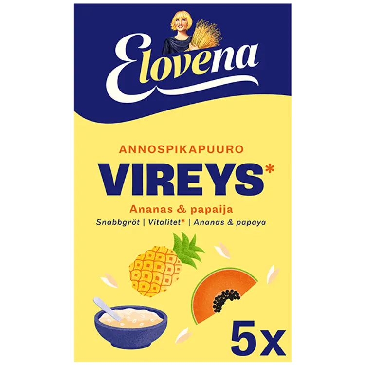Elovena 175g vireys ananas & papaija annospikapuuro