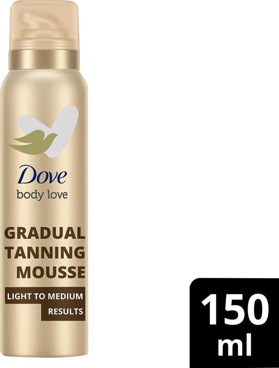 Dove Body Love Fair to Medium Tanning Mousse vaaleasta keskitummaan lopputulokseen 150 ml