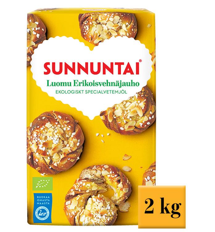 Sunnuntai 2kg luomu erikoisvehnäjauho