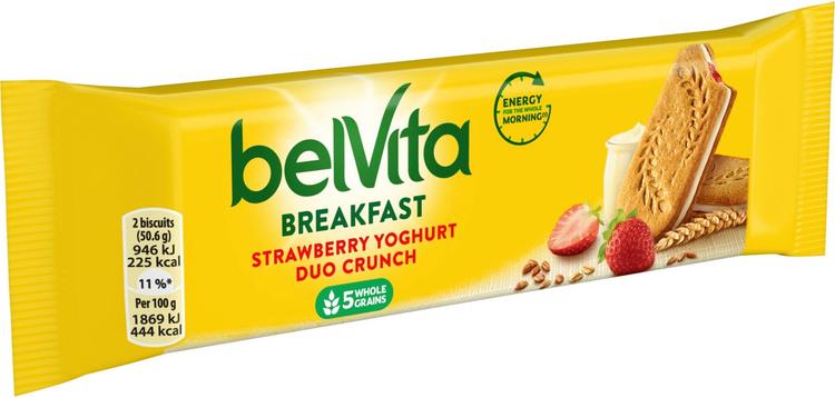 Belvita Strawberry yogurt Duo Crunch in between meals biscuits 50,6g