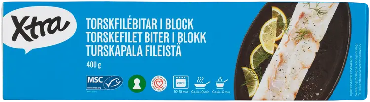 Xtra Turskapala fileestä  400g MSC
