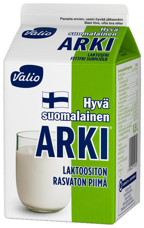 Valio Hyvä suomalainen Arki® rasvaton piimä 0,5 l laktoositon