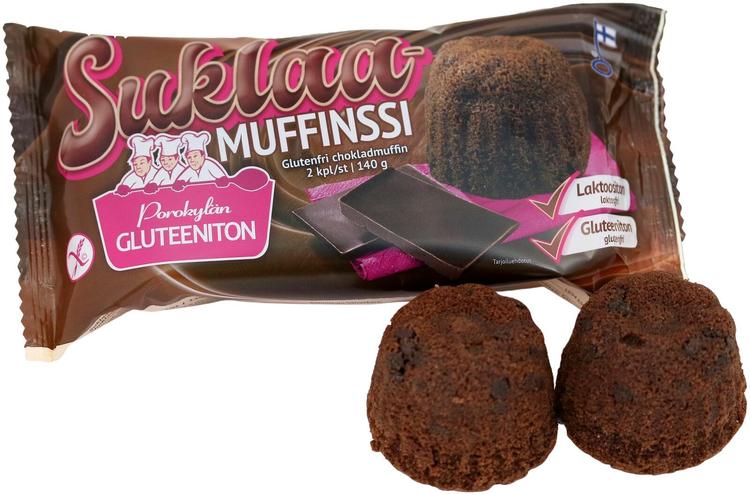 Porokylän Suklaamuffinssi 2 kpl/140 g gluteeniton