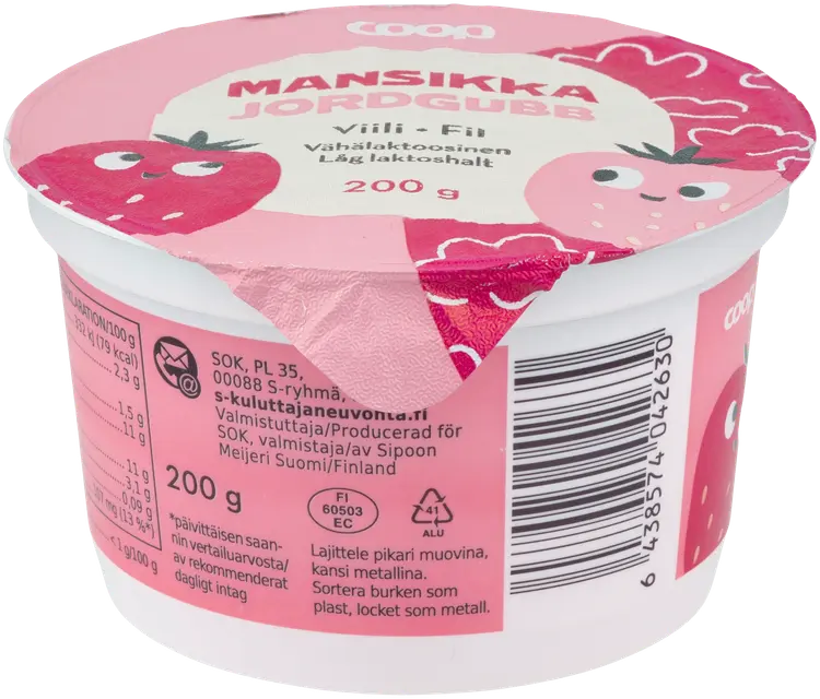 Coop mansikkaviili vähälaktoosinen 200 g