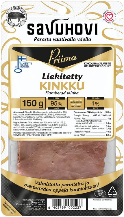 Savuhovi Priima Liekitetty kinkku 150g