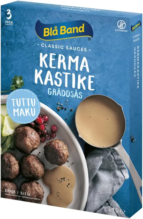 Blå Band gluteeniton vähälaktoosinen Kermakastike 3x23g