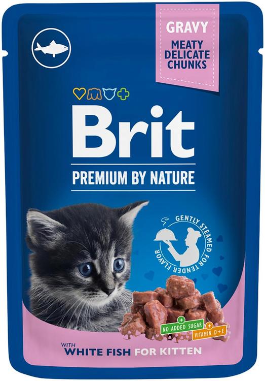 Brit Premium by Nature Valkoinen kala kastikkeessa kissanpennuille 100 g