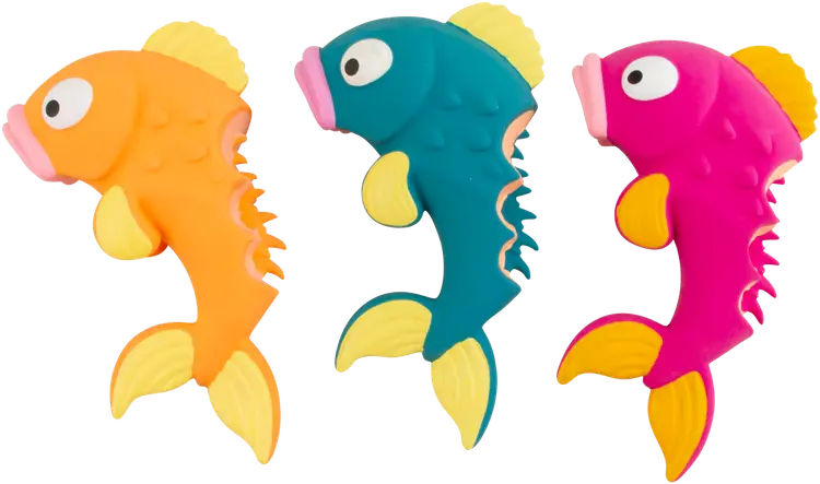 Best Friend Goldfish koiran lateksilelu, värilajitelma