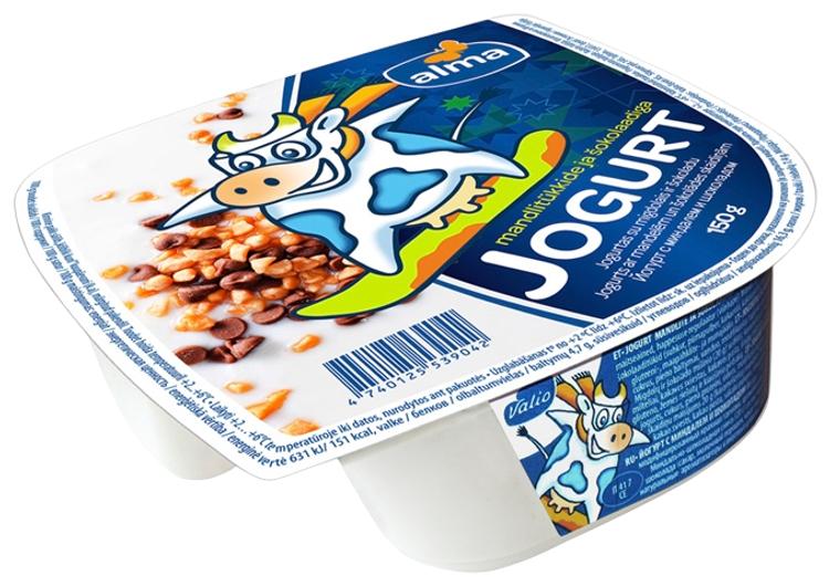 Mandlitükkide ja šokolaadiga jogurt, 150 g