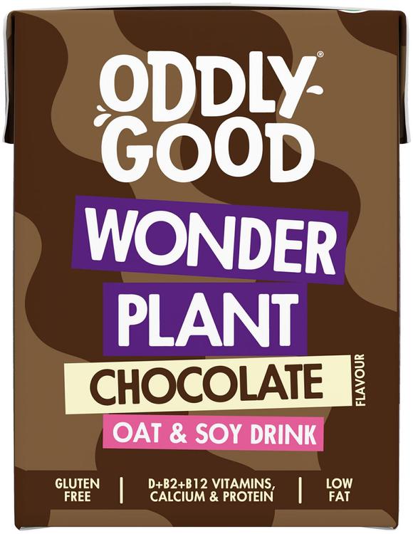 Oddlygood® Wonder Plant kaura-soijajuoma 2 dl suklaa UHT gluteeniton