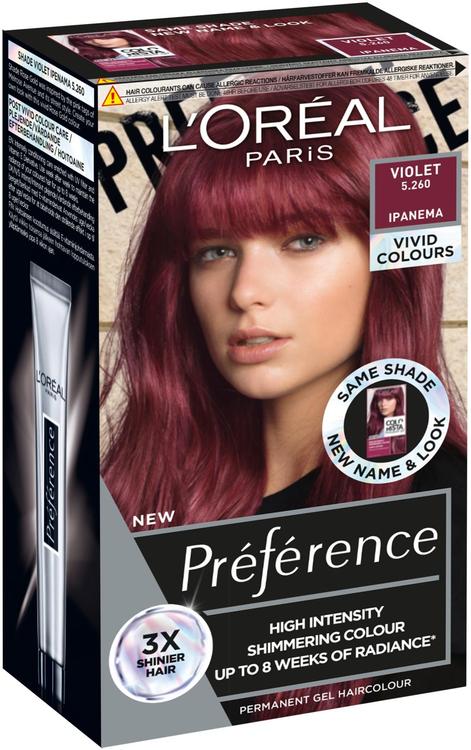 L'Oréal Paris Préférence Vivid Colours Violet intensiivinen kestoväri 1kpl