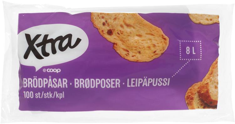 Xtra leipäpussi 8L 100 kpl