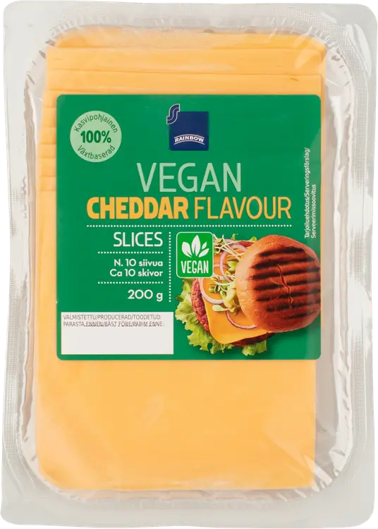 Rainbow Vegan Cheddar flavour viipaleet 200g