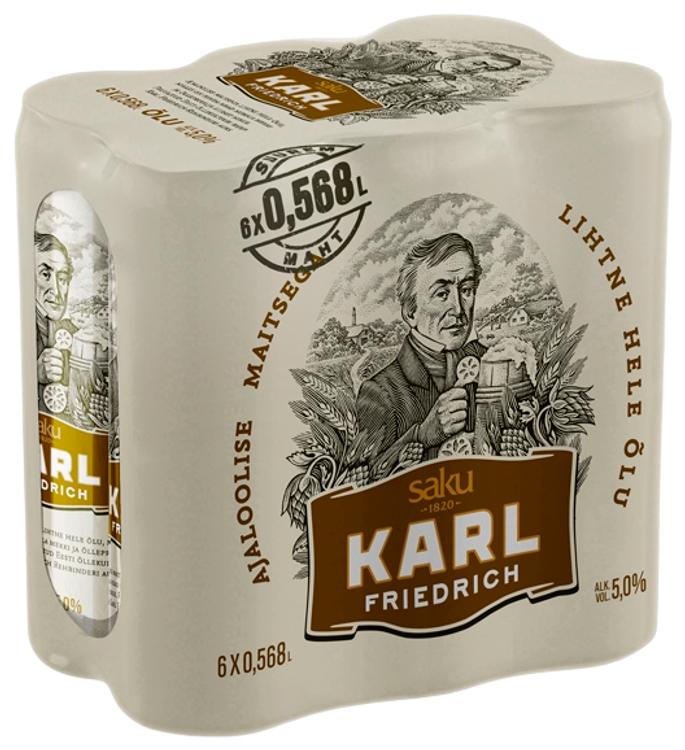 Karl Friedrich õlu 6-pakk 5%vol 3,408L