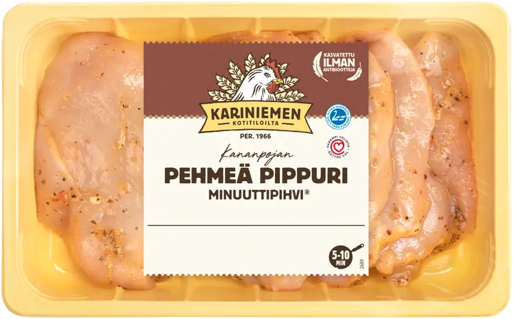 Kariniemen Kananpojan Minuuttipihvi® pehmeä pippuri 760 g