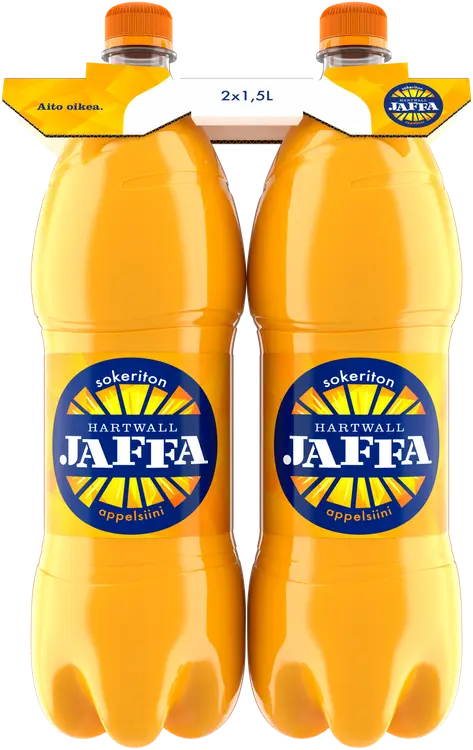 2 x Hartwall Jaffa Appelsiini Sokeriton virvoitusjuoma 1,5 l