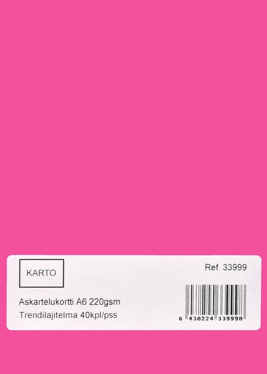 Askartelukortti A6 220 GSM trendilajitelma 40 KPL/PSS