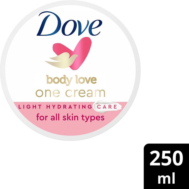 Dove Body Love One cream Light Hydration Kosteusvoide Dermatologisesti testattu 250 ml