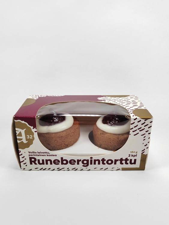 Aallon perinteinen Runebergin torttu 2 kpl/rasiassa