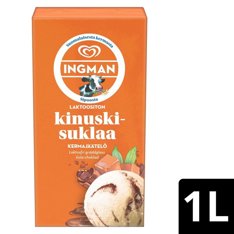 Ingman  kinuski-suklaa jäätelöpakkaus   1000ml/485g