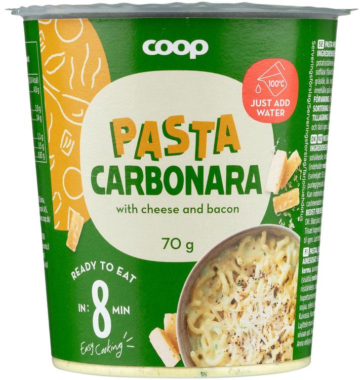 Coop pasta-ateriakuppi Carbonara 70 g