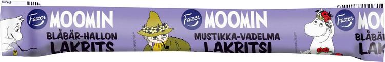 Fazer Moomin Mustikka-vadelma lakritsi 20g