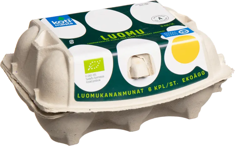 Kotimaista luomukananmunat M6