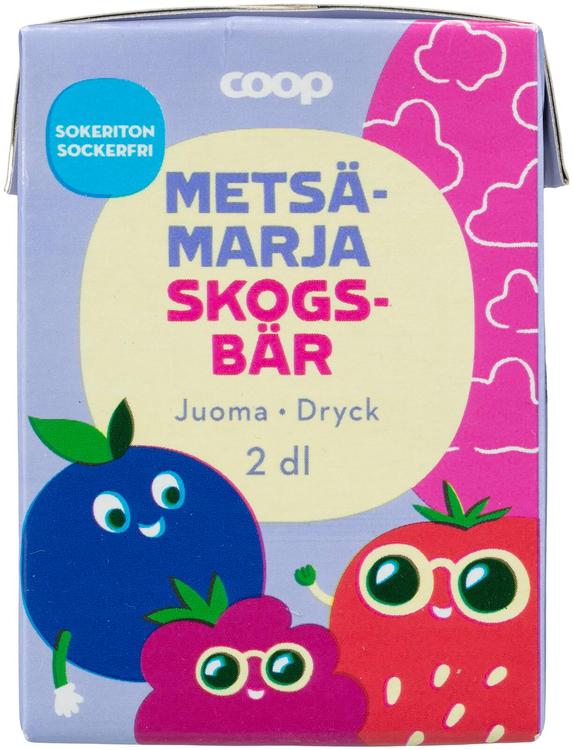 Coop sokeriton metsämarjajuoma 2dl