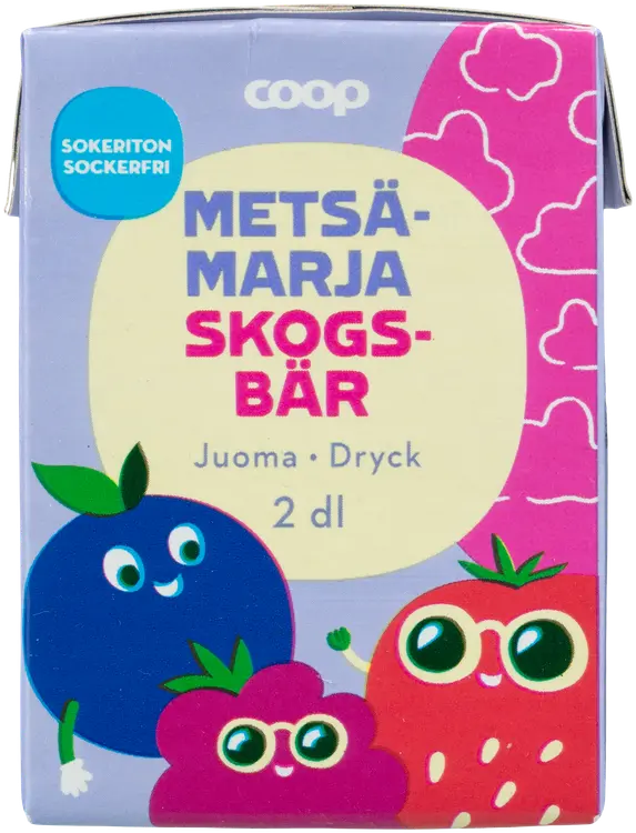 Coop sokeriton metsämarjajuoma 2dl