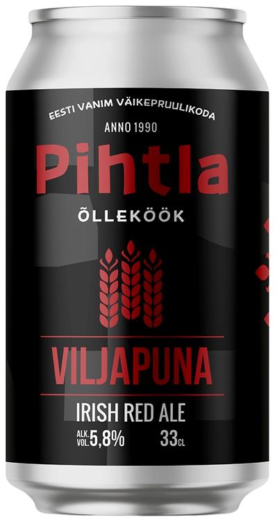 Pihtla Õlleköök Viljapuna Irish Red Ale õlu 5,8%vol 330ml