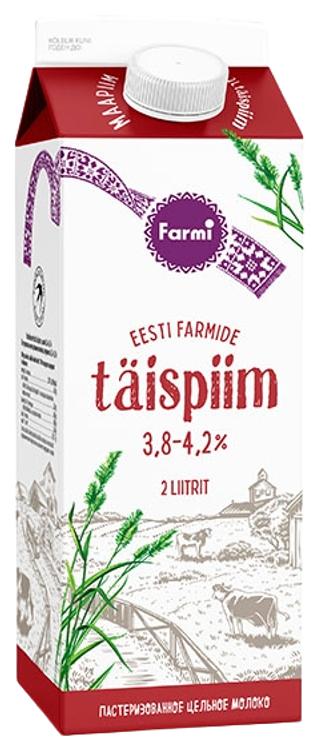 Täispiim 3,8%-4,2%, 2 l