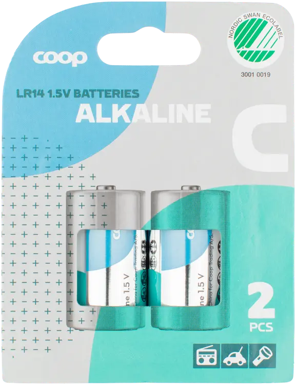 Coop alkaliparisto C/LR14/1,5V 2 kpl