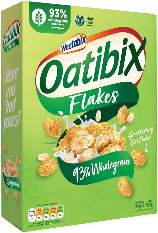 Oatibix Flakes täysjyväkaurahiutaleita 550g