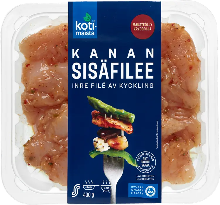 Kotimaista kanan sisäfilee mausteöljy 400g